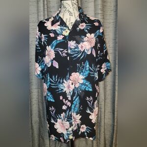 No Boundaries Black Floral Shirt